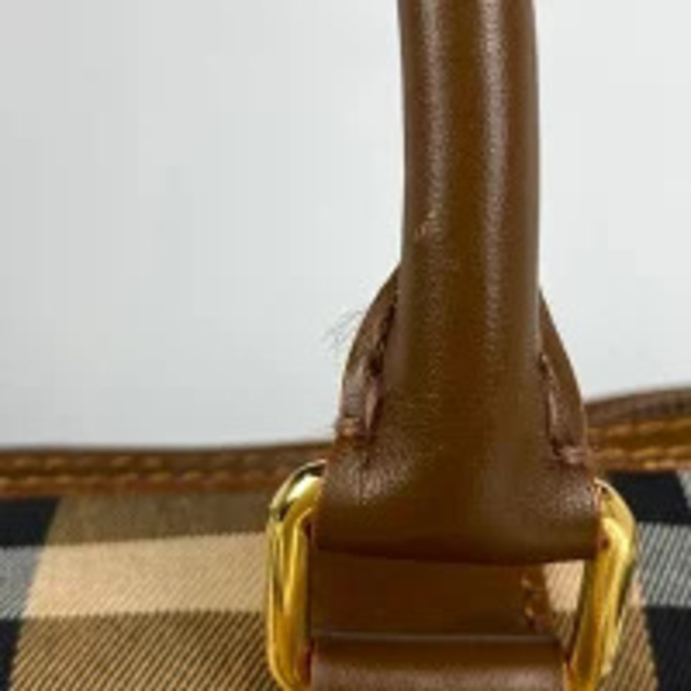 Burberry check 2way Shoulder Bag canvas brown - Picture 4 of 7